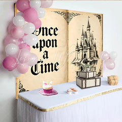 Lofaris Vintage Storybook Once Upon a Time Castle Photography Backdrop Enchanted Fantasy Photo Background for Studio