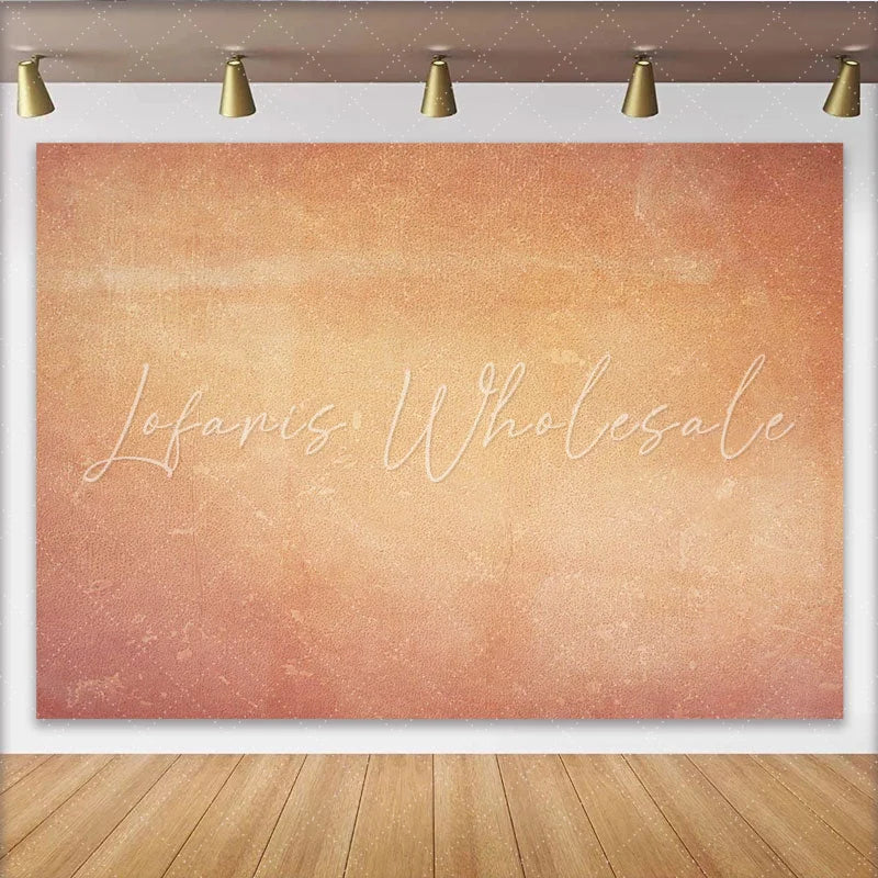 Lofaris Warm Apricot and Ochre Plaster Textured Backdrop Abstract Weathered Wall Photography Background