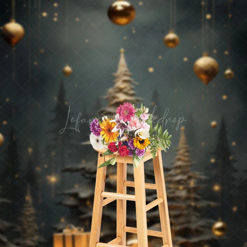 Lofaris Warm Winter Forest Night Merry Christmas Backdrop