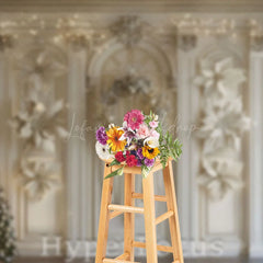 Lofaris White Floral Wall Light Xmas Tree Christmas Backdrop