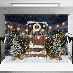 Lofaris Winter Wonderland Christmas Scene Gifts Backdrop