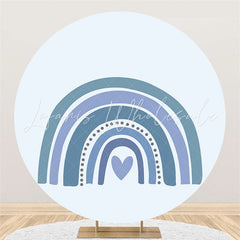 Lofaris Lovely Rainbow Theme Happy Birthday Round Backdrop