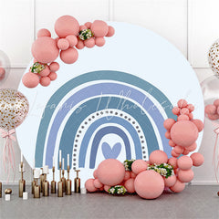 Lofaris Lovely Rainbow Theme Happy Birthday Round Backdrop