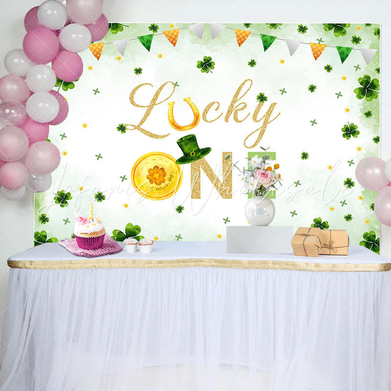Lofaris Lucky One St Patricks Day 1st Birthday Backdrop