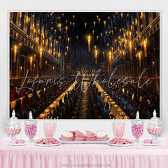 Lofaris Hogwarts Theme Dark Dinning Backdrop For Birthday Banner