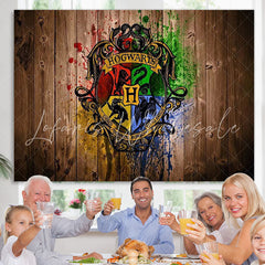 Lofaris Magic School Wood Photography Boy Birthday Party Backdrop