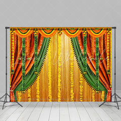 Lofaris Marigold streamer Indian Macrame Wedding Backdrop