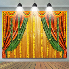 Lofaris Marigold streamer Indian Macrame Wedding Backdrop