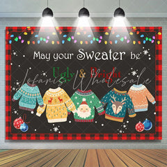 Lofaris May Your Sweather Be Ugly And Bright Christmas Backdrop