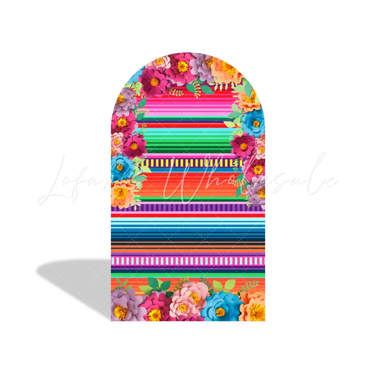 Mexican Fiesta Arch Backdrop Wall Cloth Cover