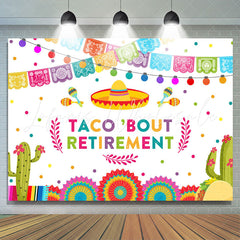 Lofaris Mexican Flag Cactus Taco Bout Retirement Backdrop