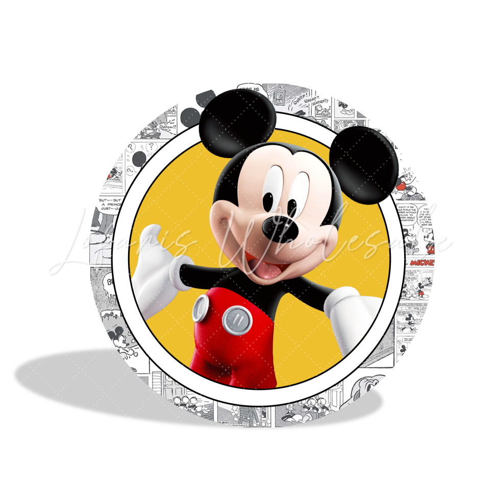 Mickey Birthday Party Round Backdrop Cover Plinth Cylinder Pedestal Cloth Cover
