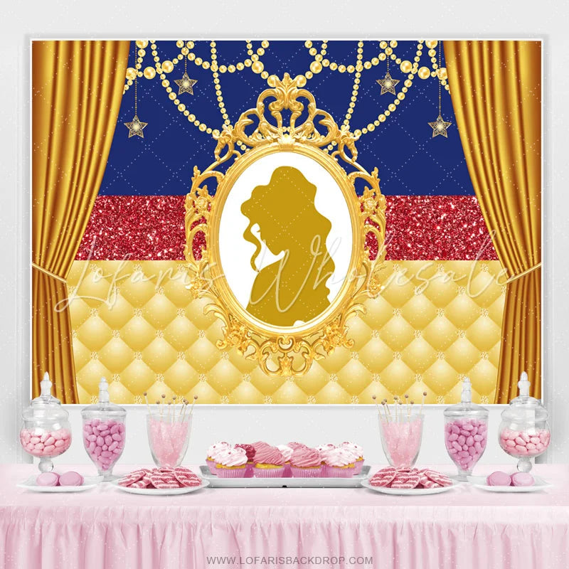 Lofaris Mirror Princess Theme Happy Birthday Backdrop For Girl