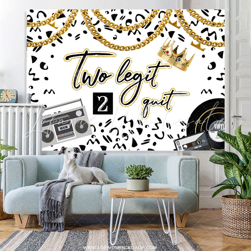 Lofaris Necklace Rock Music Happy 2Nd Birthday Backdrop