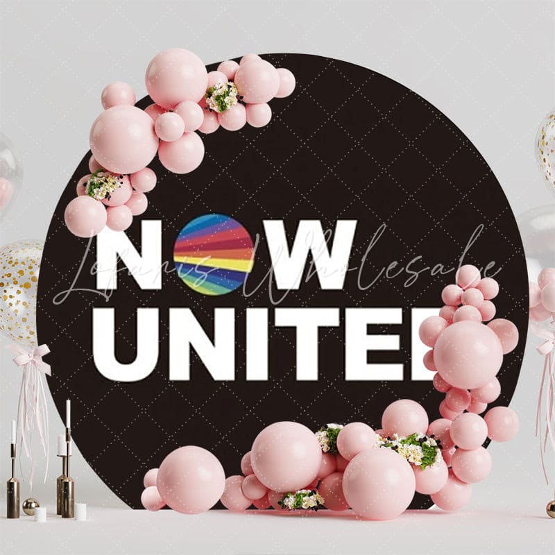 Now United Pop Music Round Backdrop For Fan Party Celebration