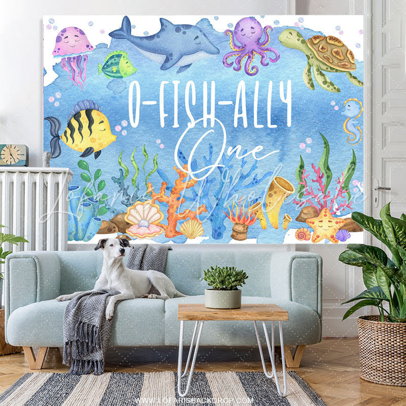 Lofaris O Fish Ally One Under The Sea Birthday Backdrop