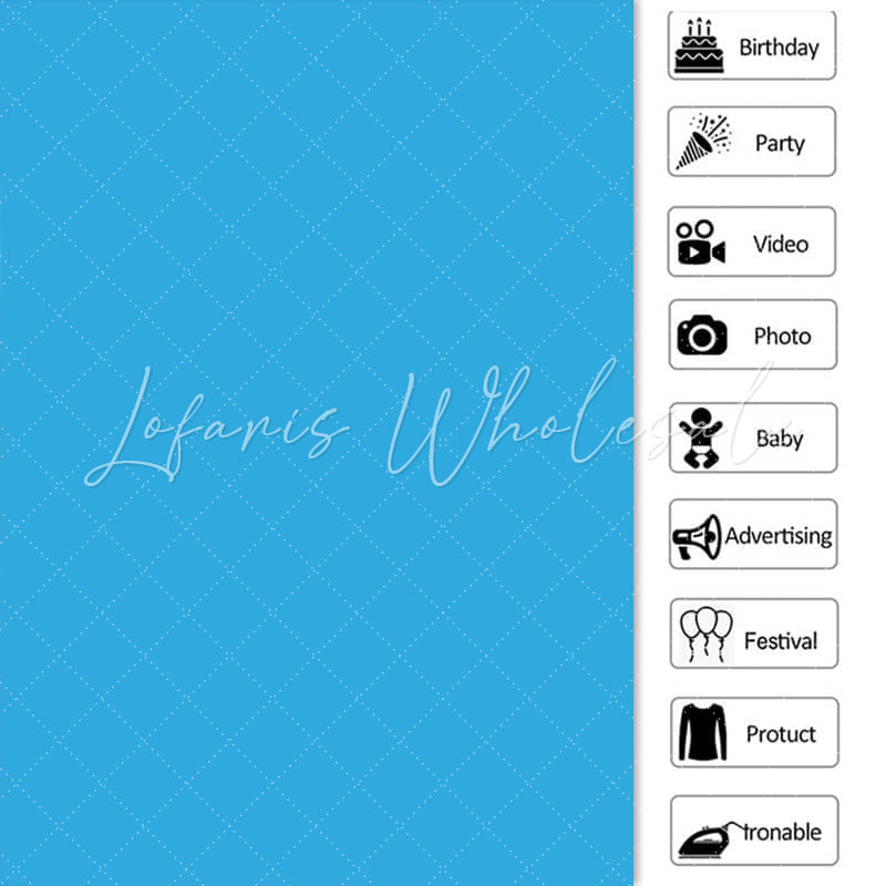 Lofaris Ocean Blue Solid Simple Party Backdrop for Photo