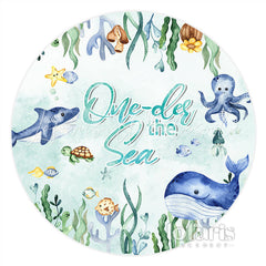 Lofaris Ocean Theme Onder The Sea Happy Birthday Circle Backdrop