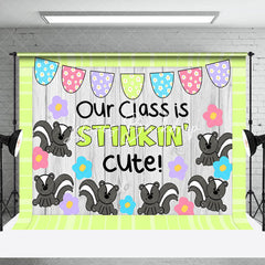 Lofaris Our Class Is Stinkin Cute Squirrel Wooden Backdrop