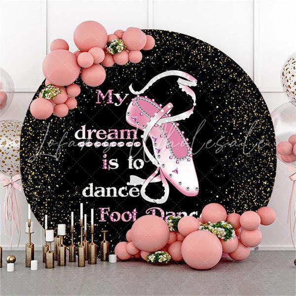Lofaris Pink And Black Glitter Foot Dance Backdrop Decoration