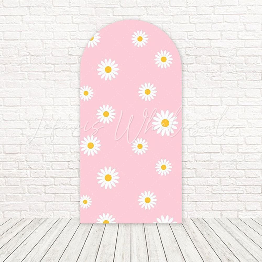 Pink Daisy Garden Bloom Arch Backdrop For Spring Baby Party