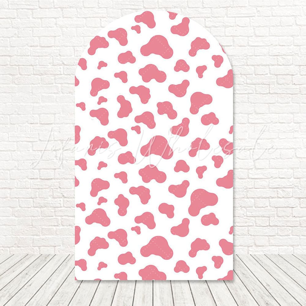 Pink Little Farm Barn Fun Arch Backdrop For Toddler Birthday