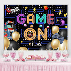 Lofaris Plenty Games Balloons Happy Birthday Backdrop