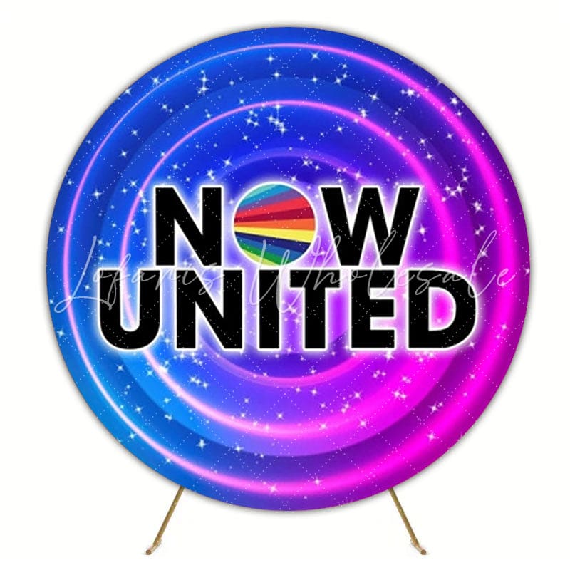 Pop Music Now United Round Backdrop For Concert Celebration Party