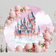 Princess Castle Round Backdrop for Princess Themed Party