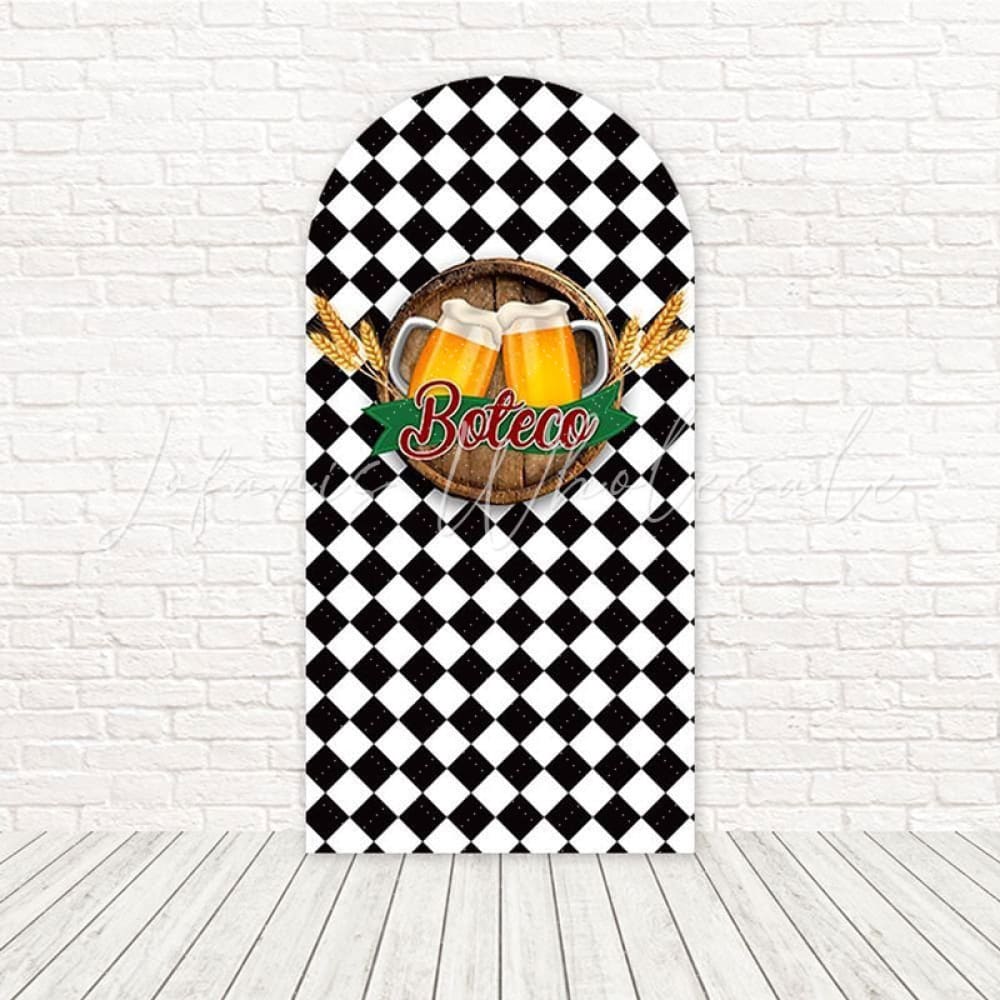 Pub Boteco Rustic Beer Fun Arch Backdrop For Brazilian Bar Theme