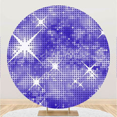 Lofaris Purple Glitter Bokeh Round Birthday Backdrop For Girl