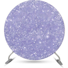 Lofaris Purple Sparkling Elegant Round Birthday Backdrop
