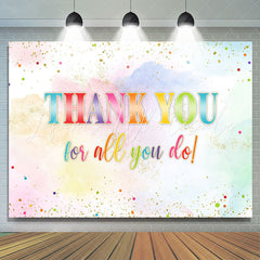 Lofaris Rainbow Dot Watercolor Painting Thanksgiving Backdrop