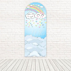 Rainbow Hearts Bright Color Burst Mood Arch Backdrop For Happy Event