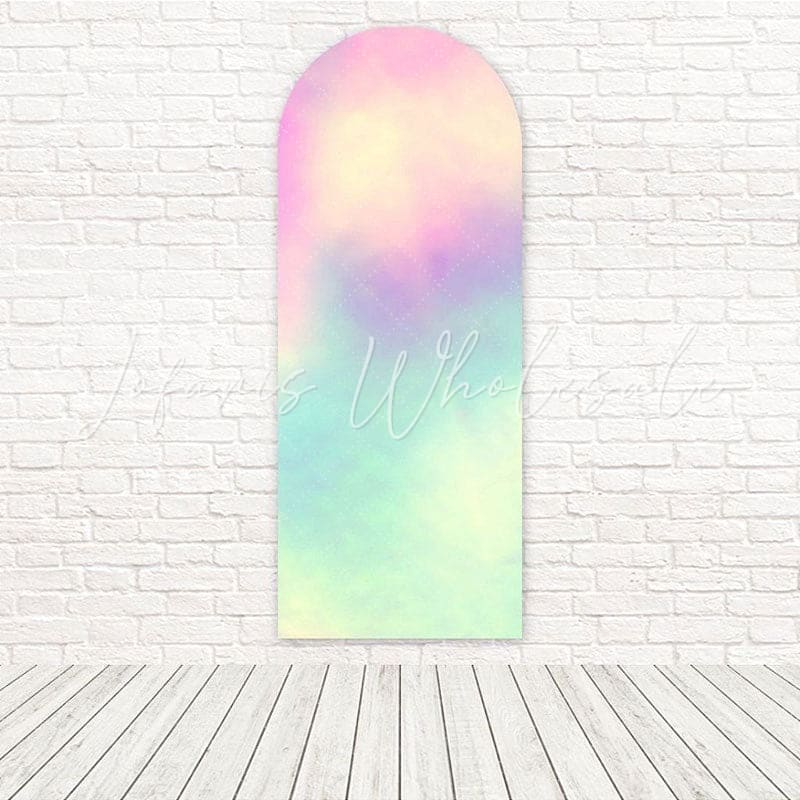 Rainbow Tie Dye Bold Joy Pattern Arch Backdrop For Peace Theme Day
