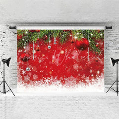 Lofaris Red Glitter Bokeh Decoration Backdrop For Chrismas