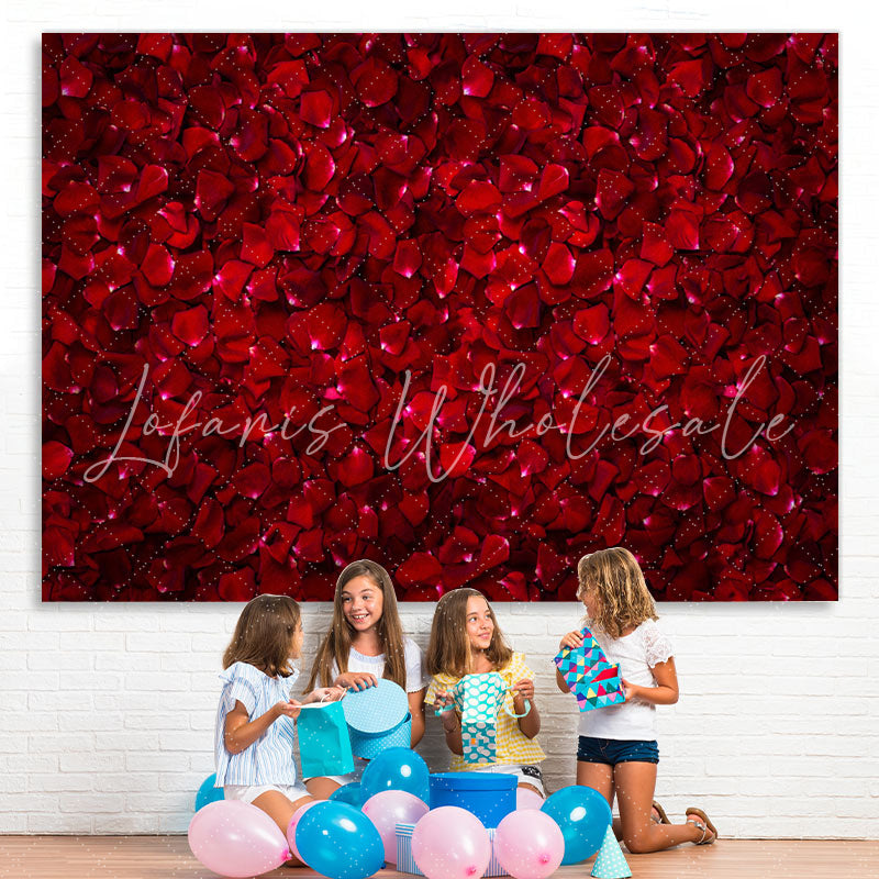 Lofaris Red Roses Theme Birthday Party Backdrop For Women