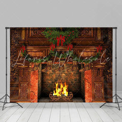 Lofaris Retro socks fireplace gorgeous Christmas photo backdrop
