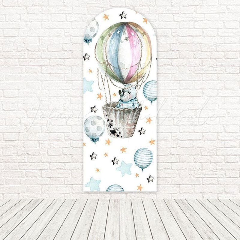 Rhino Balloon Baby Shower Arch Backdrop for Cute and Fun Celebrations