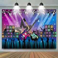 Lofaris Rock Star Vacation Karaoke Birthday Party Backdrop