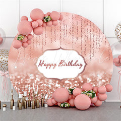 Lofaris Rose Pink Bokeh Glitter Diamonds Birthday Backdrop