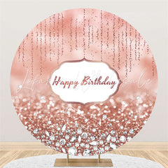Lofaris Rose Pink Bokeh Glitter Diamonds Birthday Backdrop