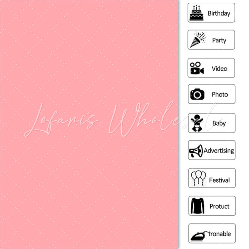 Lofaris Rose Pink Solid Simple Party Backdrop for Photo