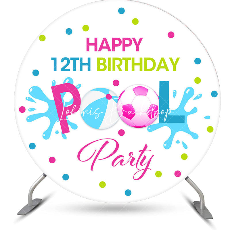 Lofaris Round Ball Pool Party Backdrop For 12th Birthday