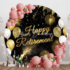 Lofaris Round Green Black Purple Carnival Party Backdrop