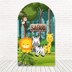 Safari Animals Wild Jungle Theme Arch Backdrop For Birthday Set