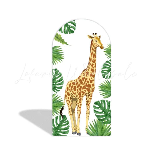 Safari Wild Jungle Happy Birthday Party Arch Backdrop Wall Cloth Cover