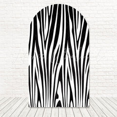 Safari Zebra Pattern Bold Arch Backdrop For Jungle Fun Day