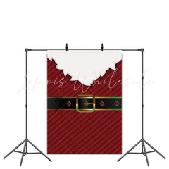 Lofaris Santa Claus White Beard Black Belt Christmas Backdrop