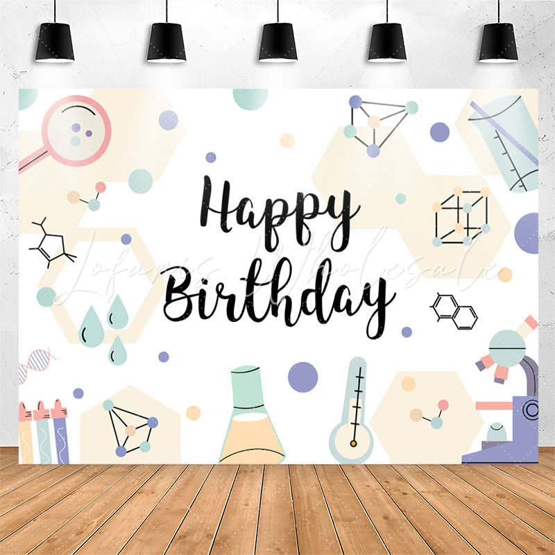 Lofaris Science Chemical Instruments Boys Birthday Backdrop